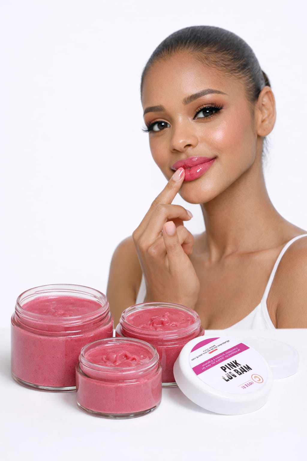 Pink lips balm